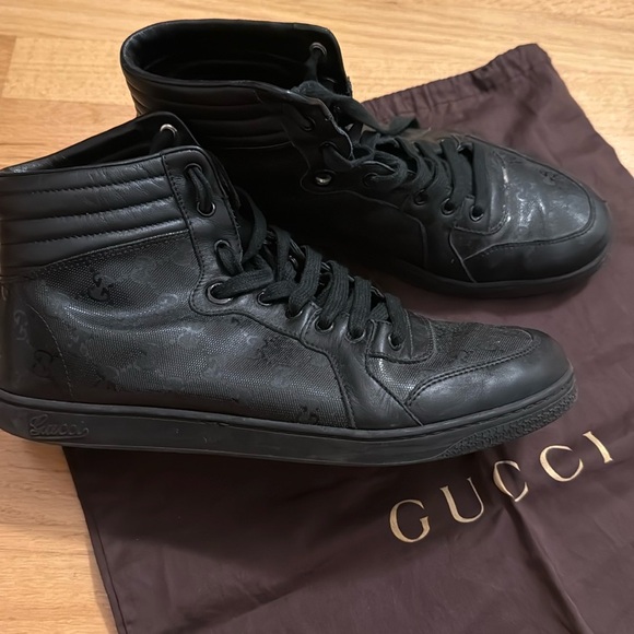 Gucci Men's Black High-Top Sneakers